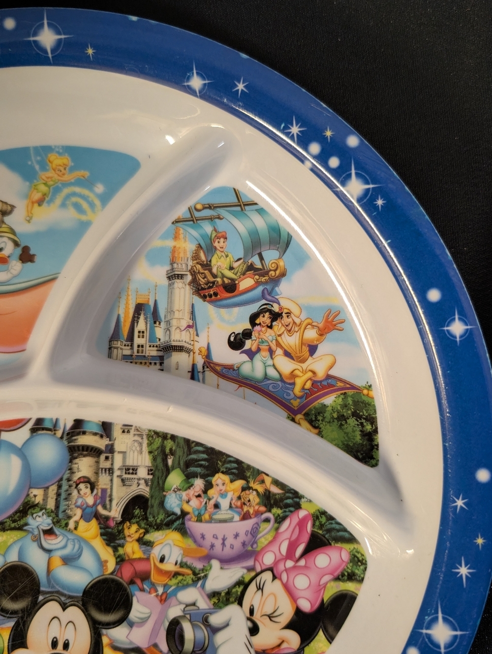 Walt Disney World Parks Souvenir Divided Plate Mickey Dumbo ~ 10" SET LOT OF 2 - Picture 11 of 11